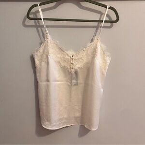 Abercrombie & Fitch Cream Lace Trim Cami Top